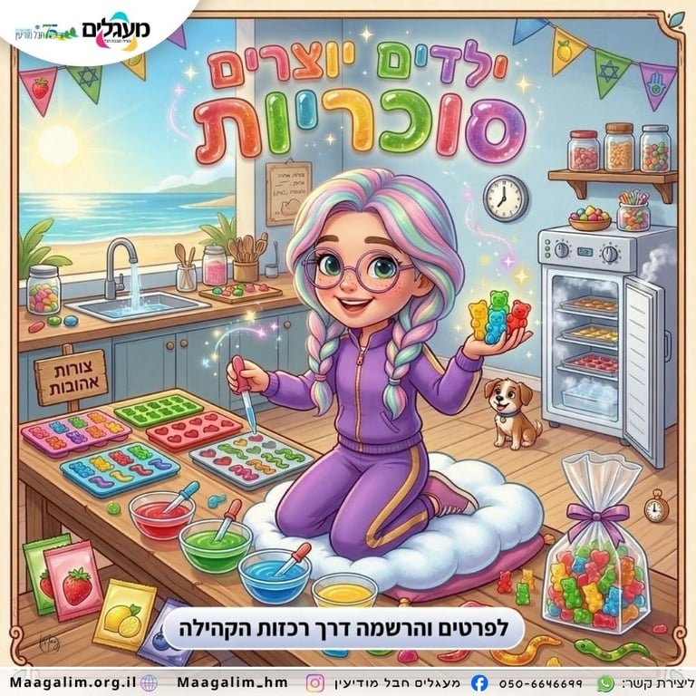 סדנת הכנת סוכריות גומי -/ לילדי כיתה א'-ו'